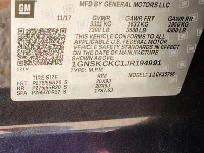 2018 Chevrolet Tahoe Premier