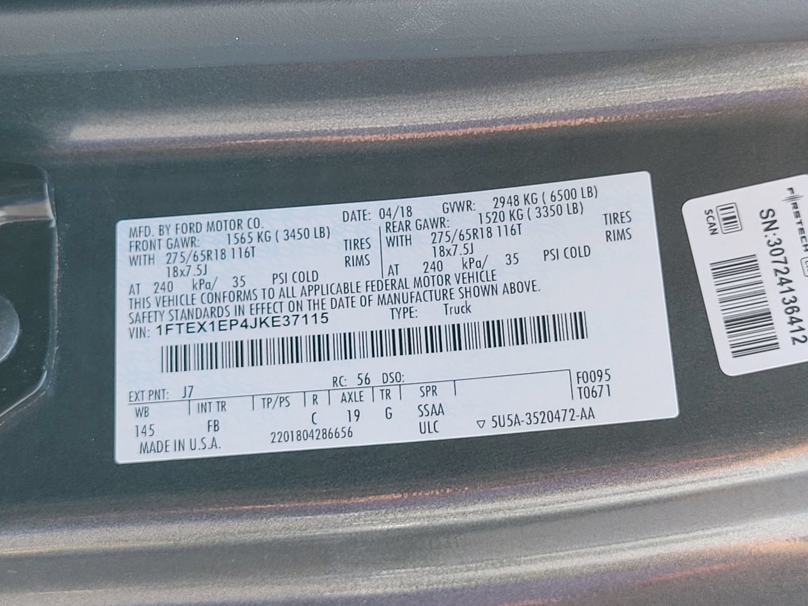 2018 Ford F-150 XL