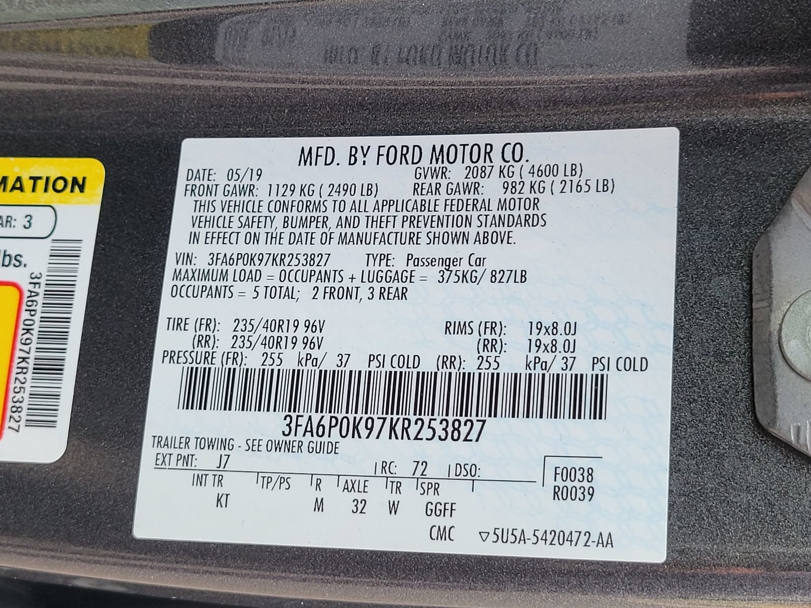 2019 Ford Fusion Titanium