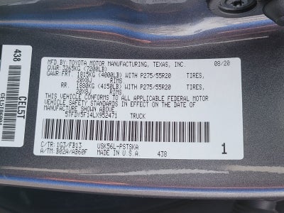 2020 Toyota Tundra 4WD SR5