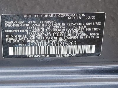 2022 Subaru Crosstrek Sport