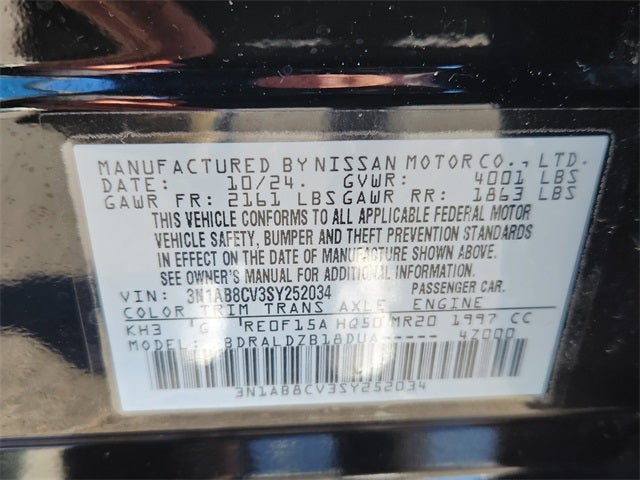 2025 Nissan Sentra SV