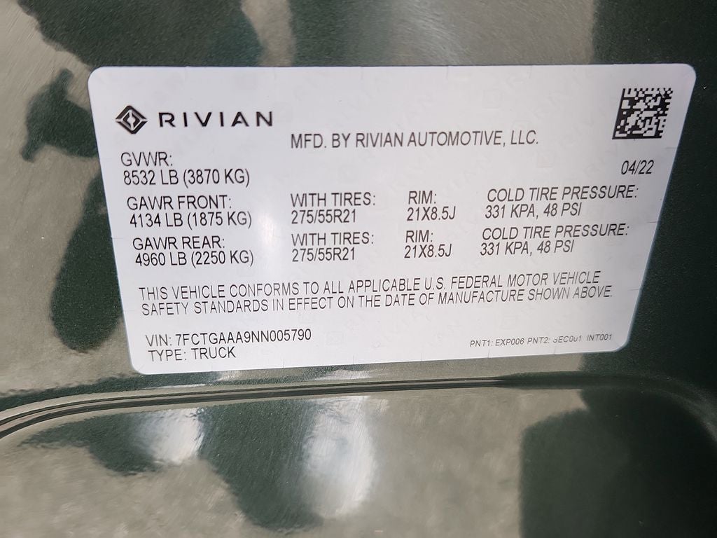 2022 Rivian R1T Adventure
