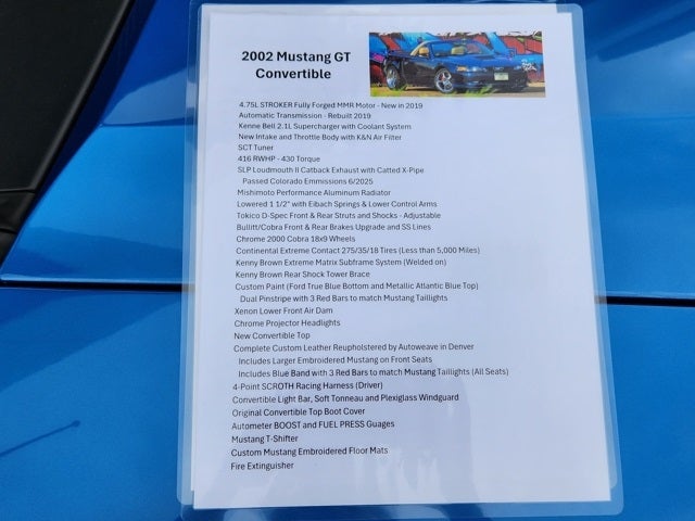 2002 Ford Mustang GT SUPER CHARGED