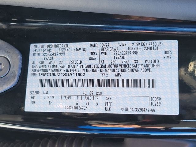 2025 Ford Escape Hybrid Platinum