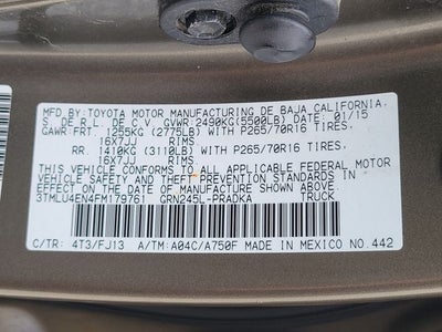 2015 Toyota Tacoma Base V6