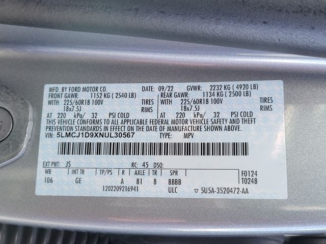 2022 Lincoln Corsair Standard