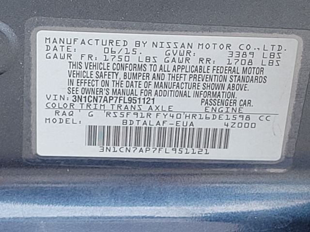 2015 Nissan Versa 1.6 S