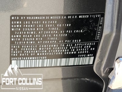 2021 Volkswagen Tiguan 2.0T SEL