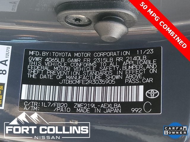 2024 Toyota Corolla Hybrid LE