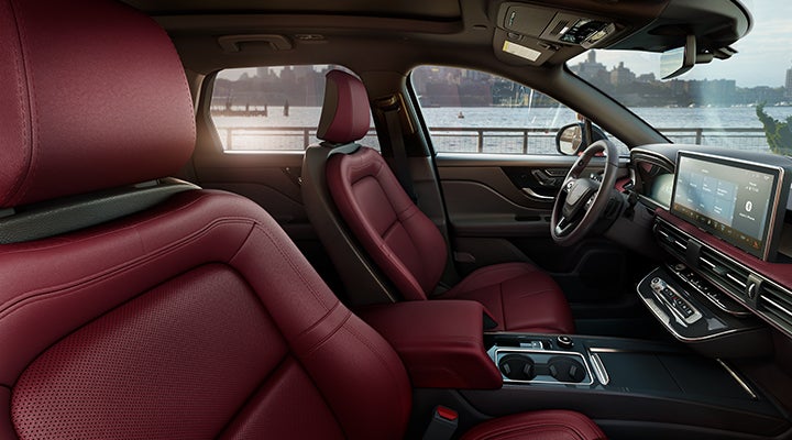 The available Perfect Position front seats in the 2024 Lincoln Corsair® SUV are shown. | Loveland Lincoln in Loveland CO